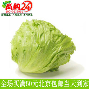  皇冠蔬果 网上买菜 新鲜蔬菜 圆球生菜1个 尚购24 限北京蔬菜配送