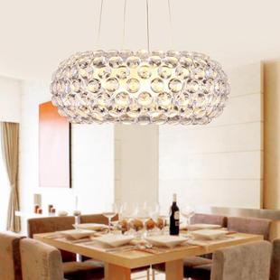 欧式现代简约汗珠离子吊灯亚克力水晶珠吸顶灯展厅客厅餐厅灯