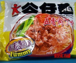  香港代购 香港制造 公仔面速食面 方便面五香肉丁味110g