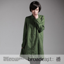 播专柜正品代购2012春装夏装新款女装休闲亚麻时尚连衣裙BDE1LF02
