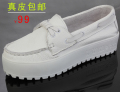 包邮！2012春新款真皮韩版系带女鞋松糕鞋厚底单鞋小白鞋升级版