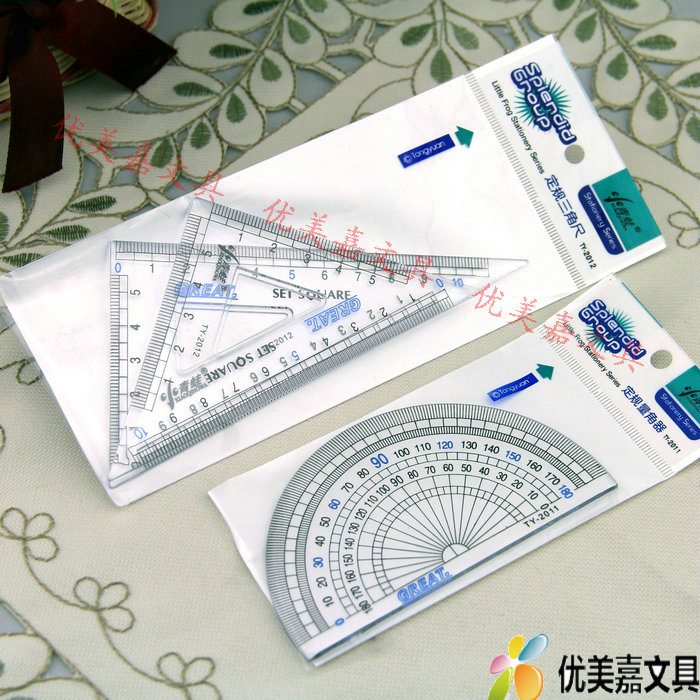 小青蛙三角板 半圆仪定规三角尺 学生用品 数学考试专用量角器|ruв категории электронный словарь/электрический бумажных книг/канцелярские принадлежности, чертеж измерения товаров, все виды правителя/треугольник - от Buy2taobao.com для оказания профессиональной услуги покупки агента Taobao