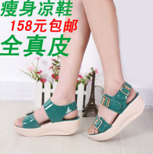 2012最潮瘦身鞋 徐濠萦阿娇摇摇鞋 女鞋真皮凉鞋 厚底松糕鞋