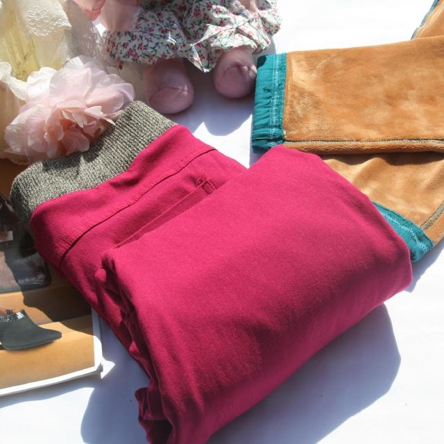 双层加厚加绒全棉打底裤...