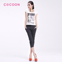 COCOON2012新品百搭纯棉圆领印花亮片短袖T恤312103030原价669