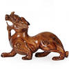 红木雕刻貔貅手工艺品，小摆件实木质麒麟，皮丘动物玄关客厅装饰品