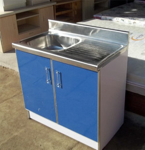 柜简易 不锈钢水盆橱柜 带水槽橱柜 便宜橱柜单