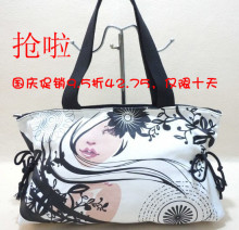 特价促销 帆布包 女包 休闲包 黑眼睛正品店 旋之舞 单肩包(黑白