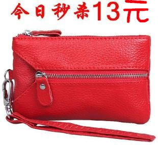  萌女式钥匙包真皮牛皮多功能零钱包女士手机包手拿包卡片包