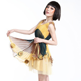 碧悠褆 2012 新款女装 瑞丽 气质 百褶无袖拼色背心裙 连衣裙