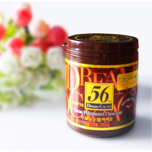  韩国原装进口 乐天梦幻纯黑巧克力56% 90g(155)