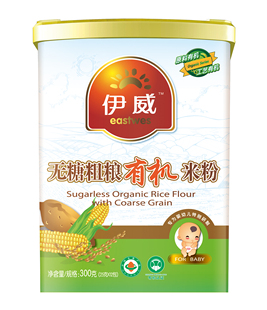  伊威无糖粗粮有机米粉 促进婴儿肠胃蠕动有利消化 辅食25g*12