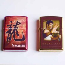 马狮麟真彩工艺铜壳棉油打火机 功夫之王李小龙煤油打火机一只
