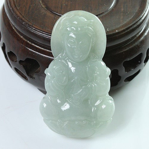 专柜正品-A货翡翠观音/玉观音吊坠/送证-假一赔百-送快递
