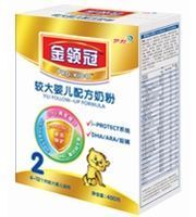  伊利奶粉金领冠较大婴儿配方 金领冠400克2段 12年10月