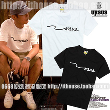 余文乐nbhd bape 潮牌ape ursus系列 简约线条猿人头时尚短袖T恤