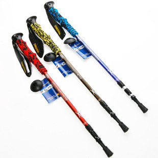 Germany GS Verification 7075 Aviation Aluminum trekking poles elastic Ultralight Walking stick Tungsten tip Walking stickin the Outdoor/Mountaineer/Camping/Travel Goods , Alpenstock/Cane category - from Buy2taobao.com to provide professional Taobao agent buy service