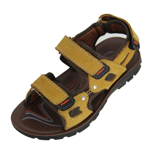  舜马专柜正品 儿童凉鞋 真皮透气男童沙滩潮鞋子 牛皮小孩中大童