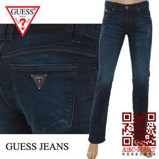 Джинсы мужские abc韩国代购【guess】2014春男深蓝色休闲修身直筒牛仔裤me1d1042