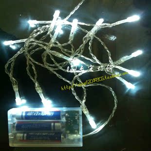  LED彩灯闪灯 LED电池灯串 可常亮可闪烁  新年春节节日  婚庆装饰