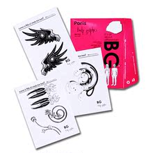 BG纹身贴/bodygraphics巴黎/性感翅膀耳环戒指/男女防水 纹身贴纸