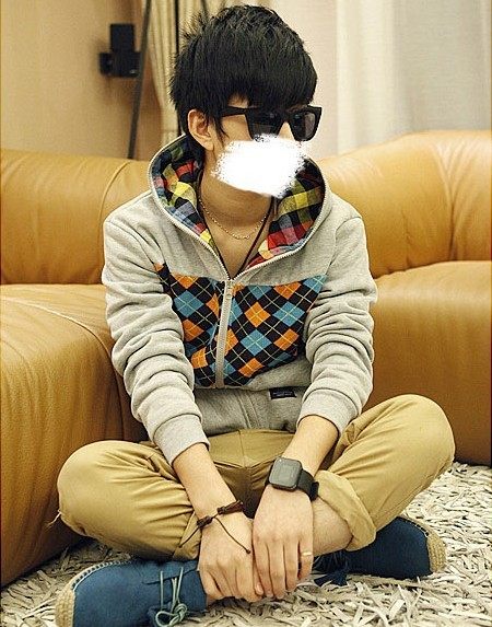 2012秋装男装卫衣 潮 韩版时尚连帽外套 个性双面穿外套 酷衣