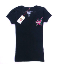2012��װ�¿� ED HARDY/edhardy/ӡ��V��T��/���� ��ɫ�� K008
