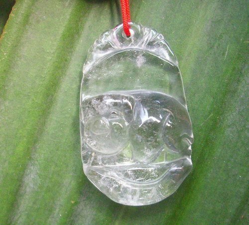 聚兴宝玉石天然水晶厂家直销现货白水晶招财笑脸12生肖猪吊坠|msdalam kategori Aksesori/Barang Kemas Fesyen, loket/loket - dari Buy2taobao.com untuk memberikan perkhidmatan ejen Taobao profesional membeli