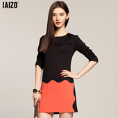 High-end experience of seven princess IAIZO temperament women OL commuter the Crewneck package hip dress female 11B40338