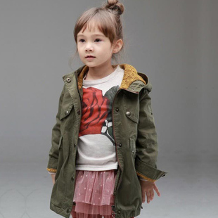 5折！现货韩国童装 女童 儿童秋款风衣秋装外套大衣E39