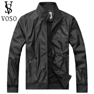  VOSO/沃索春秋装新款男士宽松休闲运动服透气立领夹克外套衫