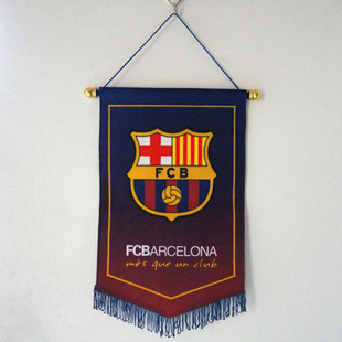 巴塞罗那\/巴萨 足球队旗 酒吧装饰旗 五角队标挂