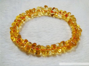 正品纯天然巴西黄水晶随形手链碎石女款手链橘黄色晶体通透旺财晶