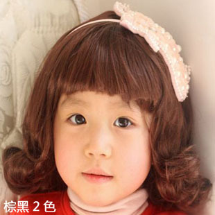  韩版儿童发饰品 女童 宝宝 假发套 摄影 造型 短 卷发 小淑女卷发