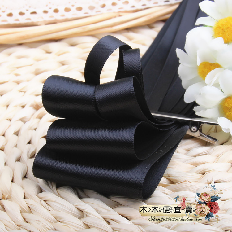 新款特价 030黑色 双面丝带 姚明涤纶缎带彩带包装带 DIY发饰在类目 居家布艺, 缝纫DIY材料、工具及成品, 缝纫DIY配件/辅料/配饰, 丝带/绸带/布带中 - 来自Buy2taobao.com提供专业的淘宝代购服务