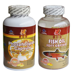  康纽莱卵磷脂+鱼油软胶囊 深海鱼油加卵磷脂 中老年保健品