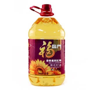  福临门非转基因压榨葵花籽油5L 北京满百包邮，拍前联系