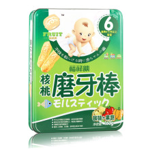 福禄纳 核桃磨牙棒果蔬口味 防噎硬度适中 6个月以上宝宝婴儿食用