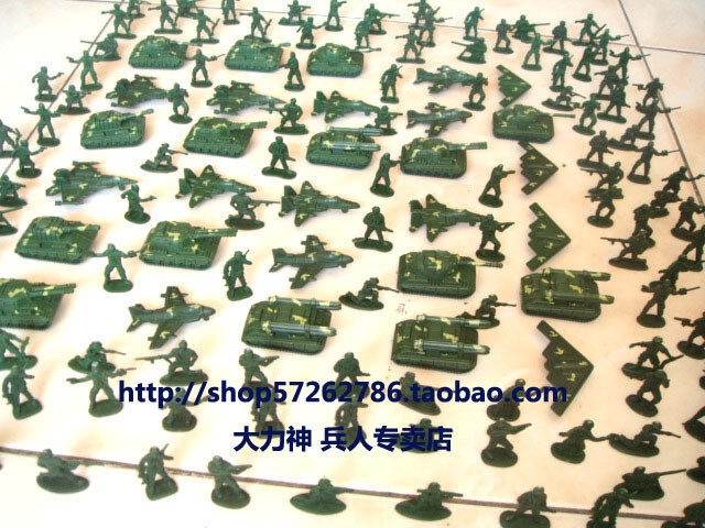 二战玩具兵人模型套装百团大战 飞机坦克战车30个,90人