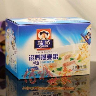  商城正品QUAKER桂格草本滋养燕麦粥山药瘦肉味180克营养满额包邮