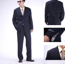九牧王joeone2011新款商务绅士西服套装 办公室必备藏蓝色西装