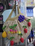 小辣椒草编包水果包包夏季清新度假休闲手工编织柔软松松夸夸包