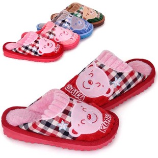  快鹿可爱儿童拖鞋男童女童冬季居家拖鞋家居棉拖鞋T024