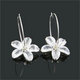 百分百韩国进口  925银时尚水晶小花耳饰