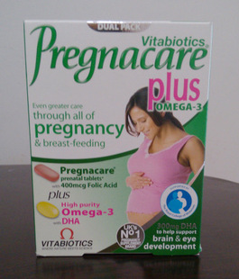  英国维他补孕Pregnacare Plus孕产妇营养品叶酸维生素+鱼油Omega3