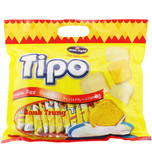  【零利润】越南进口零食品Tipo白巧克力鸡蛋牛奶味 面包干300g