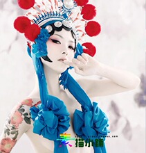 戏曲饰品/盘子女人坊古装摄影写真头饰/改良额子花冠凤冠释灵