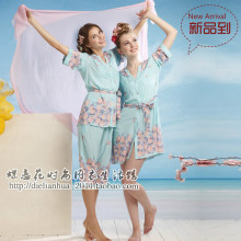 华亿2012春款 全棉七分袖女款家居服睡衣82127套/72127裙【包邮】