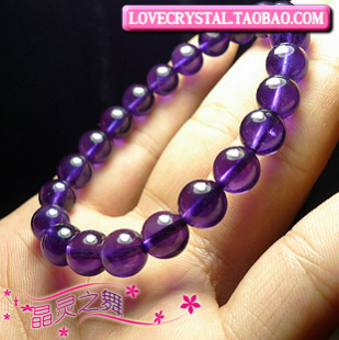  老西珠宝爆款　乌拉圭纯天然紫水晶手链　七夕礼物情侣定情手链