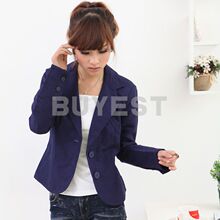 [ONLY SZ]2011秋装新款 腰带长袖小西服小西装外套女装正品 蓝色